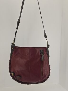 Chala Burgundy and Black Shoulder Bag